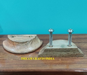 Perilla de madera en forma de C para vestidor de Hotel, perilla Simple nórdica, manijas de tocador de media luna, perilla de madera semicircular de lujo única, muebles de Villa - Product Image 4