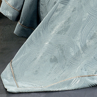 Ensemble de couvre-lit Guzide ASYA 4 pièces en chenille turquoise 100% lavable en machine, 300 fils, tissé, minimaliste, uni, taille King, pour usage domestique