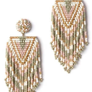 Boucles d'oreilles en perles faites à la main les plus vendues, bijoux bohèmes chic pour femmes à prix avantageux - Product Image 6