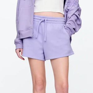 Top article de vente d'été Short pour femmes chaudes Coupe ample 100% coton polaire avec String short hip hop respirant pour femmes - Product Image 5