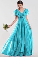 Salwar Kameez Indien et Pakistanais Grande Taille 10XL pour Femme, Col en V, Plissé, Longueur Midi, Coupe Empire, Uni, à Volants et Dentelle, Pishwas Anarkali, pour Soirée