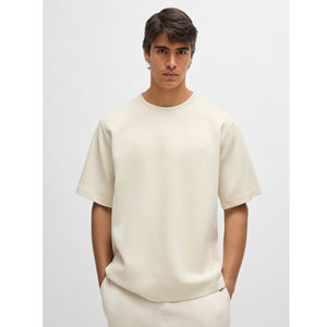 Camisetas personalizadas para hombre Color sólido Oversized 100% algodón Peso pesado 300gsm camiseta - Product Image 1