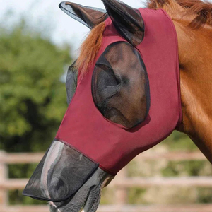 Vente en gros de couvre-têtes respirants anti-moustiques pour cheval-COUVERTURE de fournitures équestres pour une équitation confortable - Product Image 2