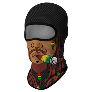 Casque d'hiver chaud pour moto thermique, ski, cyclisme, impression personnalisée, crâne de ninja noir, masque complet, cagoule. - Product Image 5