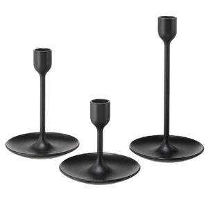 Juego de tres candelabros de Metal con acabado dorado de último estilo, candelabro de Mesa para el hogar de estilo moderno, candelabro hecho a mano - Product Image 4