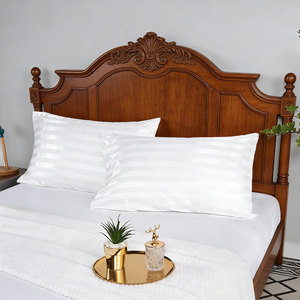 Parure <span class=keywords><strong>de</strong></span> lit <span class=keywords><strong>de</strong></span> luxe en <span class=keywords><strong>satin</strong></span> à rayures, <span class=keywords><strong>taie</strong></span> <span class=keywords><strong>d</strong></span>'<span class=keywords><strong>oreiller</strong></span> en polyester et <span class=keywords><strong>coton</strong></span> tissé pour la maison et l'hôtel – Offre Spéciale - Product Image 5