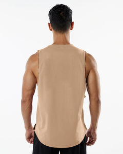 Débardeur de fitness sans manches 95% coton pour hommes Gym Running Solid Pattern Jersey Top - Product Image 5