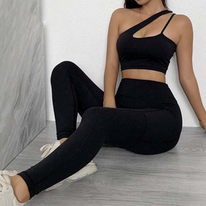 Conjunto de mallas y sujetador deportivo para mujer, ropa de gimnasio, Fitness, mallas de trasero, para correr - Product Image 6