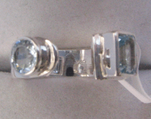 Fashionable <b>Silver</b> Stainless Steel <b>Ring</b> with Gold and Rhodium Plating Inlaid <b>Eternity</b> Geometric Design Trendy Styling - Product Image 1