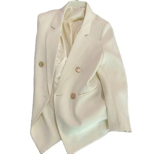 Chaqueta informal de negocios formal con botones de manga larga y cuello cuadrado de lana personalizada - Product Image 5