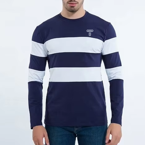 Polo para hombre al por mayor, camisa de manga larga de punto informal, poliéster/algodón, patrón sólido, tejido bordado Formal - Product Image 4