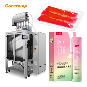 Fully automatic vffs tomato paste packing and filling machine multi track vertical 4 sides seal sachet ketchup packing machine