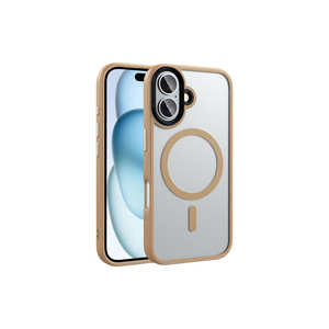 Funda Premium Mate para MagSafe para Apple iPhone 16, Funda de Silicona con Carga Inalámbrica, Color Marrón Rosa, Rectangular, para Teléfono Móvil - Product Image 1