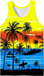 Men's Tank Tops Summer Casual Sleeveless Singlets Solid Cotton Polyester Breathable Quick Dry Sublimated 2024 - Product Image 5