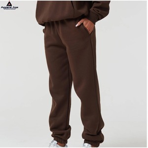 Venta al por mayor invierno 100% algodón mujeres Conjunto personalizado algodón polar gran tamaño cuello redondo sudadera y Jogger conjuntos mujer chándal - Product Image 6