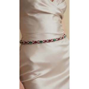 Bridella BS189 Wine Rhinestone Adjustable Fit Bridal <b>Belt</b> for <b>Weddings</b> & Formal Events - Product Image 1