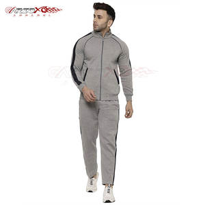 Chándal de jogging de secado rápido para hombre con chaqueta con cremallera y pantalones de cintura con cordón, chándal de jogging de moda para hombre - Product Image 1