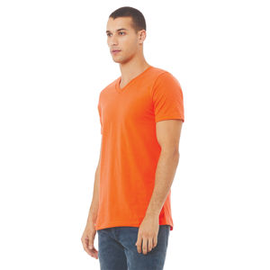 Camiseta de color sólido para hombre, camiseta de tela suave hecha en fábrica, camisetas duraderas fáciles de usar en línea con cuello en V para hombre - Product Image 2