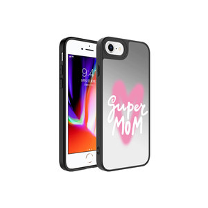 Funda Protectora de Silicona JoieCreatif para iPhone 8 Plus, Diseño Super Mamá, Patrón Brillante, Electrochapado Especial, Similar a 7 Plus - Product Image 1