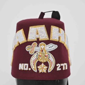 Sombrero Fez Shriner Hecho a Mano 100% Fieltro de Lana Borla Masónica Orden Fraternal Gorra de Regalia Eventos Ceremoniales Estilo Formal Vintage - Product Image 2