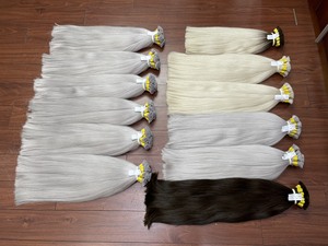 Tendance chaude 2023 cheveux humains en vrac en gros russe européen extensions de cheveux en vrac sans trame remy cheveux vierges en vrac - Product Image 3