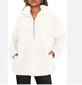 Cómoda Sudadera con capucha corta para mujer suave algodón uso diario OEM impresión personalizada proveedor - Product Image 5