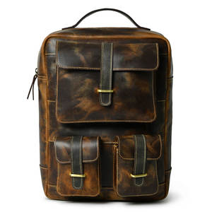 Sacs à dos en cuir véritable à bandoulière haute capacité disponibles au prix de gros - Product Image 1