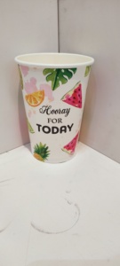 Taza de papel de doble pared ecológica con logotipo personalizado de calidad a bajo costo, vaso de papel biodegradable Premium para bebidas - Product Image 4
