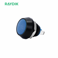 Sakelar Tombol Tekan Logam Anti Air 12v 36v 12mm Kepala Jamur Kecil Plastik/Logam untuk Arcade