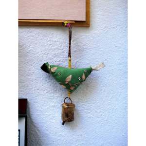 Clochette artisanale bohème en coton pour petit oiseau, ornée de perles et de poules porte-bonheur, lot en gros pour la décoration de Diwali - Product Image 6