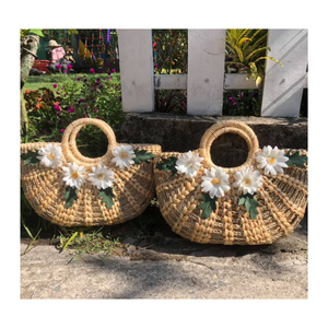 Cheapest Price Water Hyacinth Tote Bag <b>Summer</b> provided by 99GD, Beach Bag Ladies <b>Handbags</b> <b>Handbag</b> Woman Handwoven From Vietnam - Product Image 4