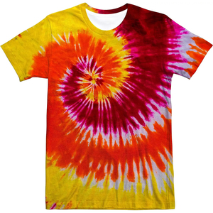 T-shirts en coton vierge pour hommes, impression tie-dye personnalisée par des designers de mode en gros - Product Image 6
