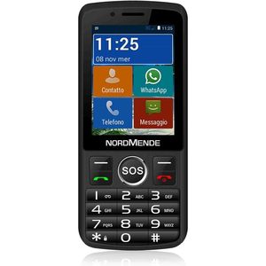 Téléphone senior Nordmende Android 2.8 version italienne noir avec WhatsApp et touches grandes, téléphone à fonctions avancées - Product Image 3
