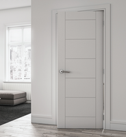Porte intérieure personnalisable en bois massif fini, minimaliste, résistante à l'humidité et au vent, pour villa, hôtel, appartement, chambre, salle à manger