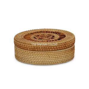 Caja de Almacenamiento de Ratán Hecha a Mano al por Mayor de Vietnam para la Organización del Hogar - Product Image 1