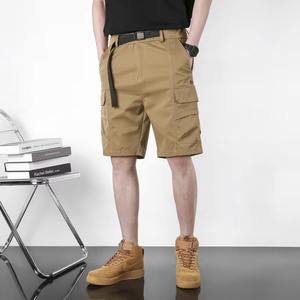Pantalones Cortos Cargo de Secado Rápido con Cintura Elástica para Hombre, Pantalones Cortos Bermuda Casuales de Poliéster hasta la Rodilla para Entrenamiento y Actividades al Aire Libre - Product Image 3