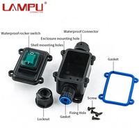 Boîte de commande électrique étanche avec interrupteur à bascule illuminé Port de sortie unique 4Pin 2 vitesses IP65 Boîte d'interrupteur à bascule