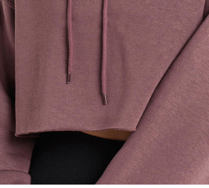 Nouveau Design Femmes Surdimensionné Crop Top Hoodies Sweatshirts Filles Croptop Hoodies Pull 100% Coton Oversize Hoodies - Product Image 3