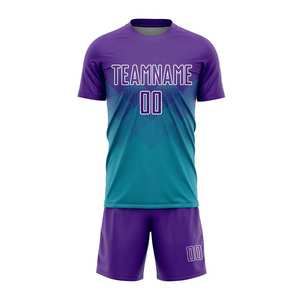 100% poliéster Francia camisetas de fútbol logotipo personalizado conjunto y uniforme camisetas de fútbol y pantalones cortos uniforme de fútbol para equipos de adultos - Product Image 2