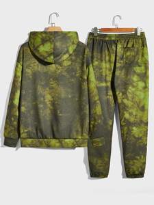 XL Unisex Customizable <b>Tie</b>-<b>Dye</b> Tracksuit Eco-Friendly Breathable Hooded Gym Sportswear From Pakistan for Winter Sports - Product Image 2
