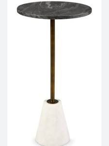 Modern Round Coffee <b>Table</b> with Iron Frame Customizable Design & Top Grade Quality for Home Office Living Room & <b>Balcony</b> - Product Image 5