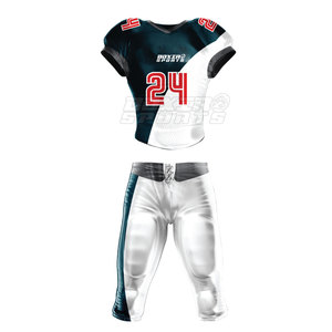 Conjuntos de uniformes de fútbol americano de manga corta personalizables, de talla grande, transpirable, que absorbe la humedad, de secado rápido, diseña tu propia ropa - Product Image 1