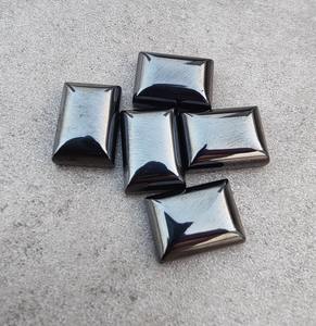 Grado superior 100% hematita natural forma rectangular cabujón parte posterior plana calibrado 3A + Fabricación de joyas de calidad piedras preciosas genuinas OEM - Product Image 2