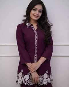 ชุดลำลองผ้าเรยอนปักลาย ชุดเซ็ตผ้าเนื้อนุ่มยืดหยุ่น ใส่สบายสำหรับใช้ในชีวิตประจำวัน ราคาขายส่ง จัดส่งทั่วโลก - Product Image 2