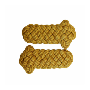 Épaulettes de haute qualité brodées 100% fil, uniforme de la Seconde Guerre mondiale, épaulettes en viscose, conception OEM, badges - Product Image 4