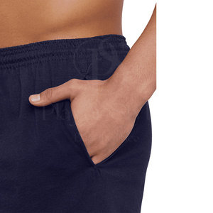 Pantalones cortos de chándal de lana de algodón 100% esenciales para hombre, cintura media personalizada, holgados, lisos, teñidos, cintura elástica, transpirables, estilo informal, sólidos - Product Image 4