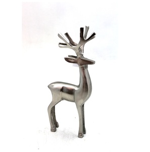 Vajilla de aluminio de diseño antiguo, revestimiento de peltre de ciervo para Navidad, Reno decorativo hecho a mano para decoración del hogar - Product Image 4