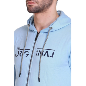 Couleur bleu profond personnalisé pour hommes de grande taille pullover à manches longues avec pantalons de survêtement ensemble de sweats à capuche imprimés pour hommes au meilleur prix - Product Image 6