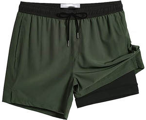 Pantalones cortos de doble capa para hombre, diseñados para una intensidad de entrenamiento, con propiedades de secado rápido que brindan a los usuarios estabilidad concentrada y un entrenamiento mejorado. - Product Image 6