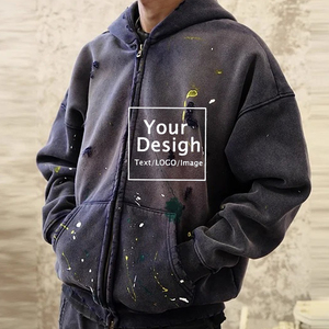 Pullover Hoodie <b>Mens</b> Sweatshirt Oversized Cropped Hoodie for <b>Men</b> Heavy Weight Fleece <b>Hoodies</b> with Pockets - Product Image 2